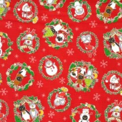 Red Costume Animal Christmas Fabric Cotton Oxford