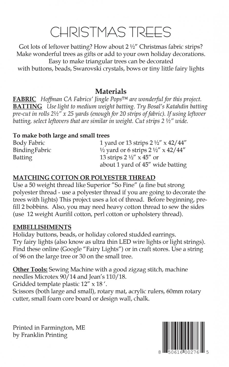 Aunties Two Christmas Trees Pattern - Image 2