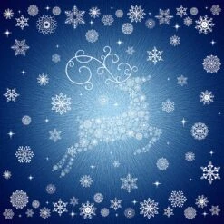 Hoffman Navy Snowflakes Christmas Panel