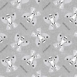 Star Wars Up To Snow Good Christmas Fabric - Grey