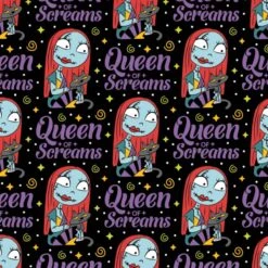 Nightmare Before Christmas Sally Queen Of Screams Halloween Fabric