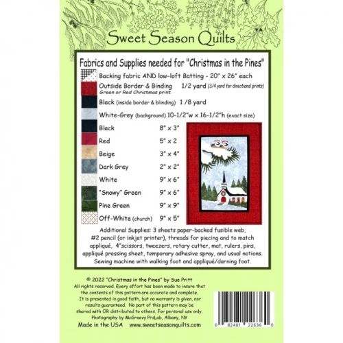 Christmas In The Pines | Wall Hanging Pattern - Image 2