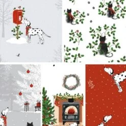 Christmas Pets - Fat Quarters X 5