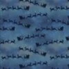A Christmas To Remember Fabric - Flying Sleigh Blue