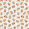 Christmas Nostalgia Gingerbread Men Tan - White