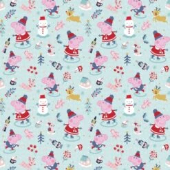 Peppa Pig Winter Wishes Christmas Fabric