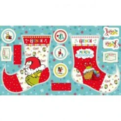 The Grinch Christmas Stocking Panel