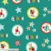 The Grinch Snowflakes And Stars Christmas Fabric