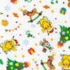 Pokemon Pikachu's Christmas White Character Fabric